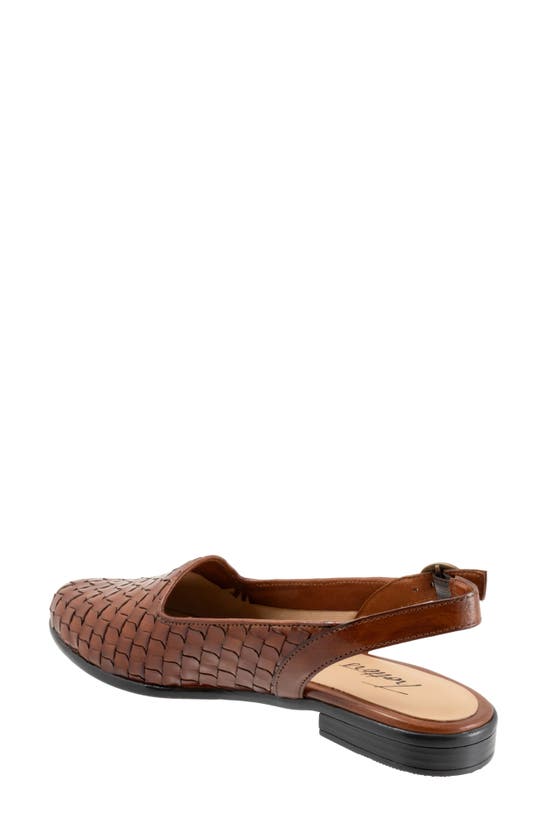Trotters Lea Slingback Flat In Brown