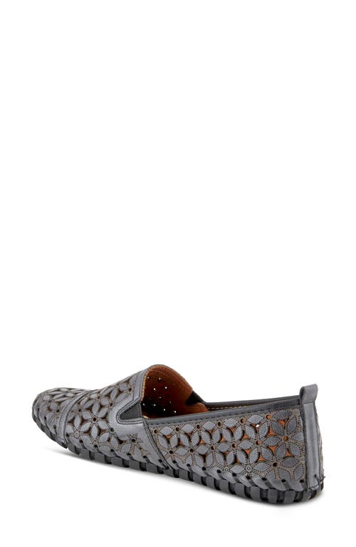 Shop Spring Step Flowerflow Flat In Charcoal