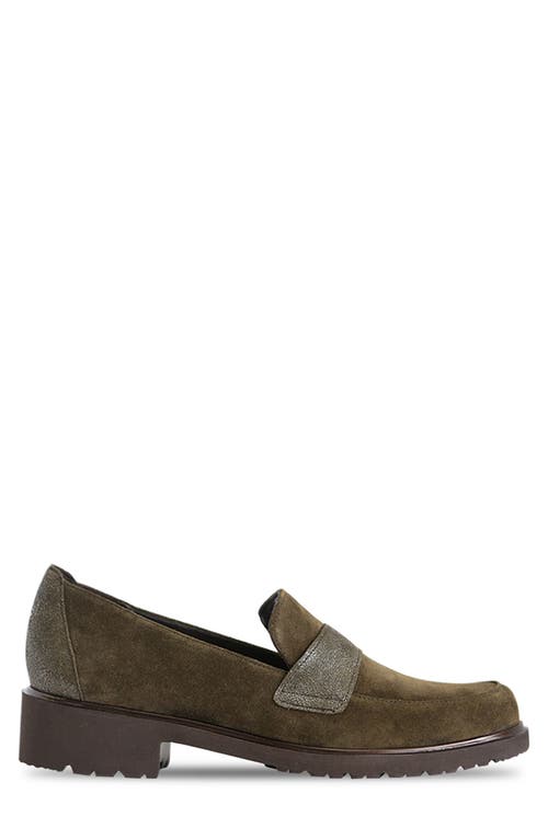 Shop Munro Geena Loafer In Herb Suede