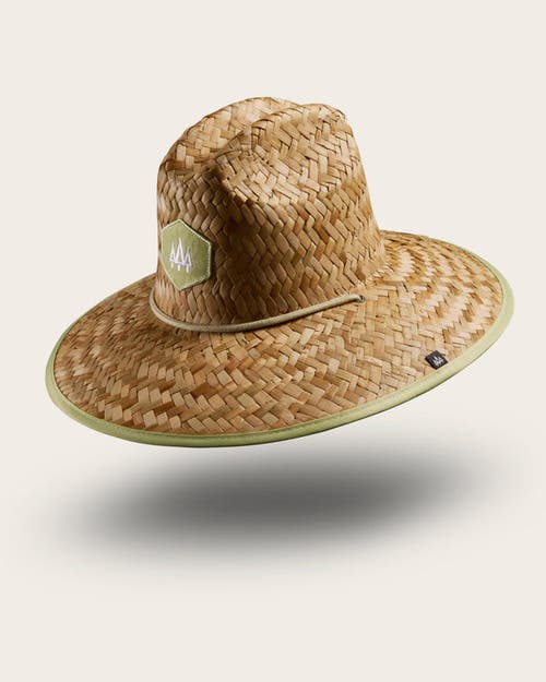 Hemlock Solid Straw Lifeguard Hat In Solid Green