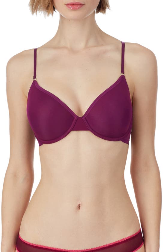 On Gossamer Next To Nothing T-shirt Bra In Beetroot