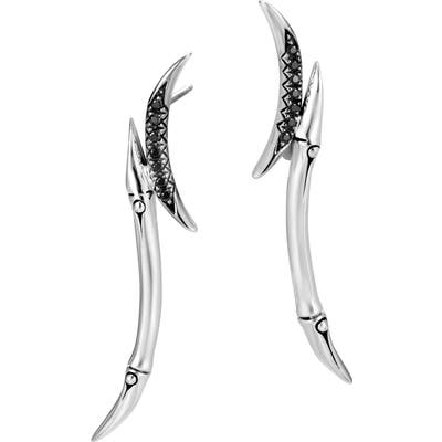 John Hardy Bamboo Black Sapphire & Spinel Drop Earrings