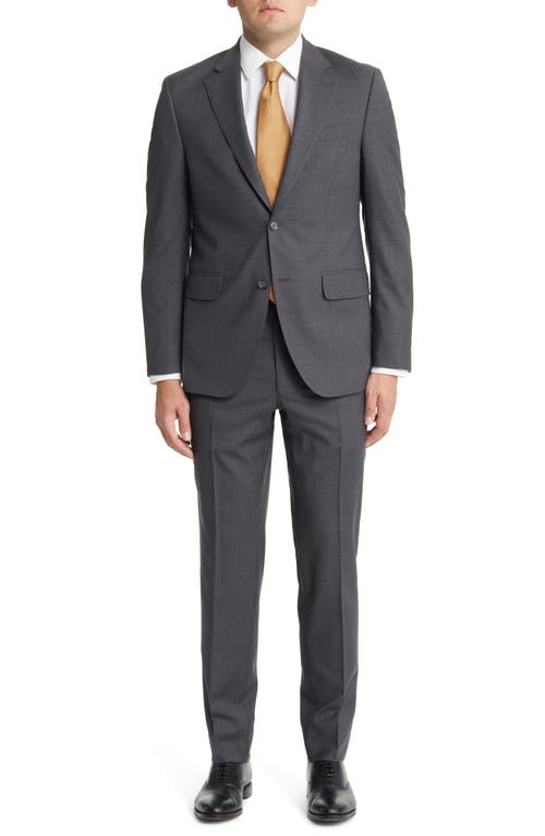 Peter Millar Tailored Fit Wool Suit in Grey