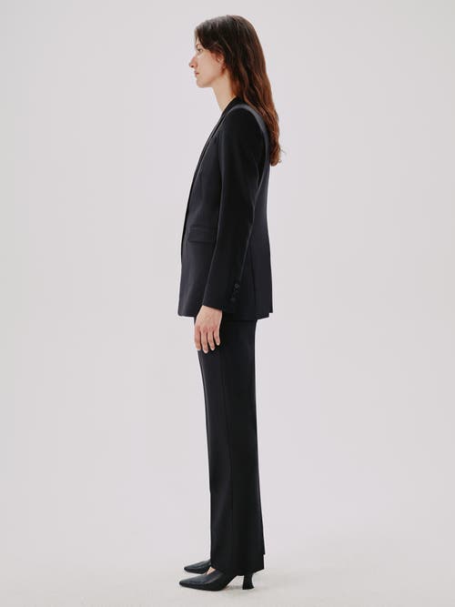 Another Tomorrow Single Button Jacket In Black