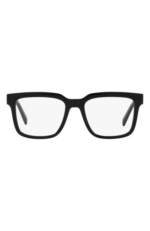 Dolce & Gabbana 52mm Square Optical Glasses in Black at Nordstrom