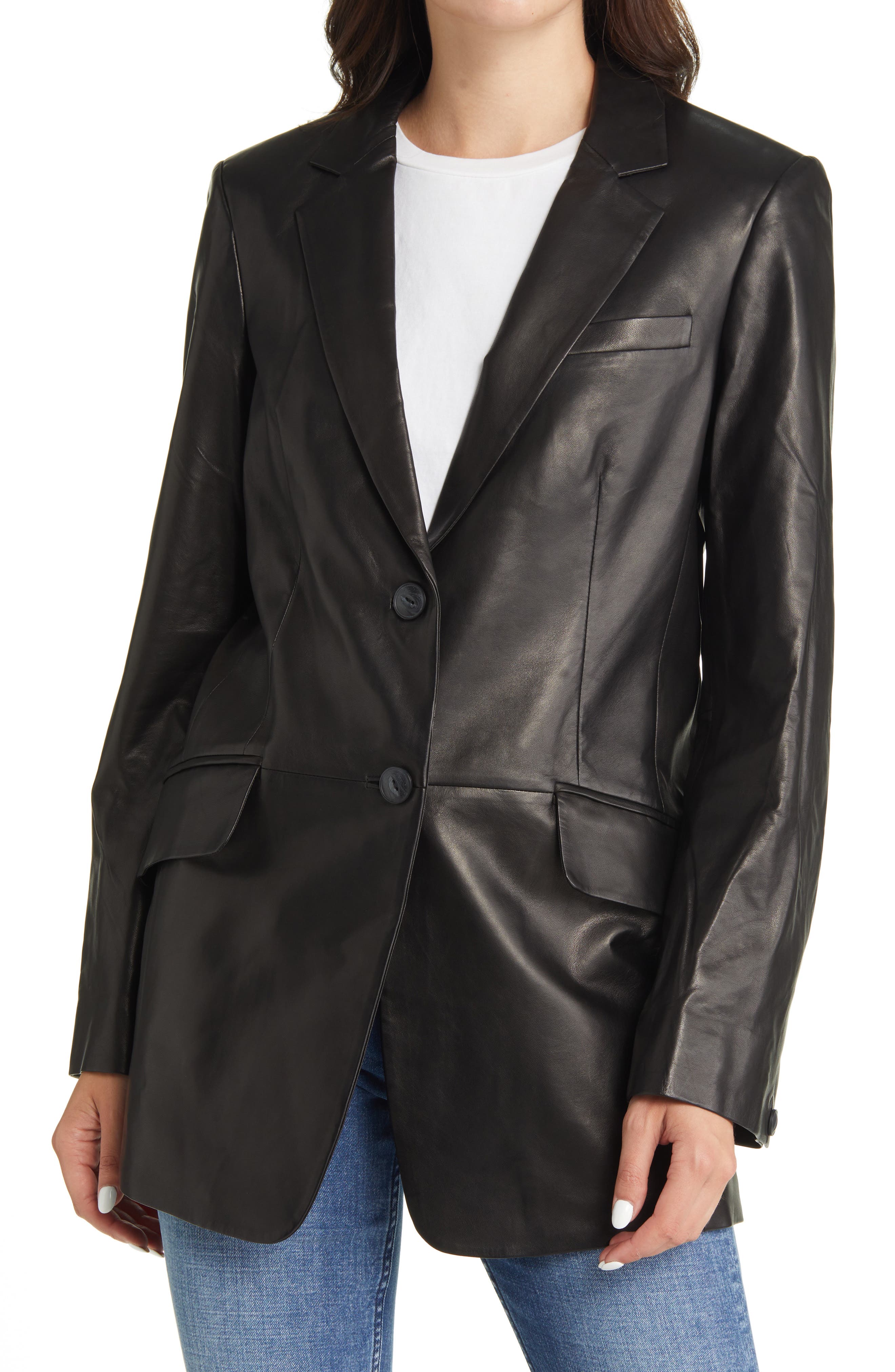 rag & bone ICONS Charles Leather Blazer Nordstrom