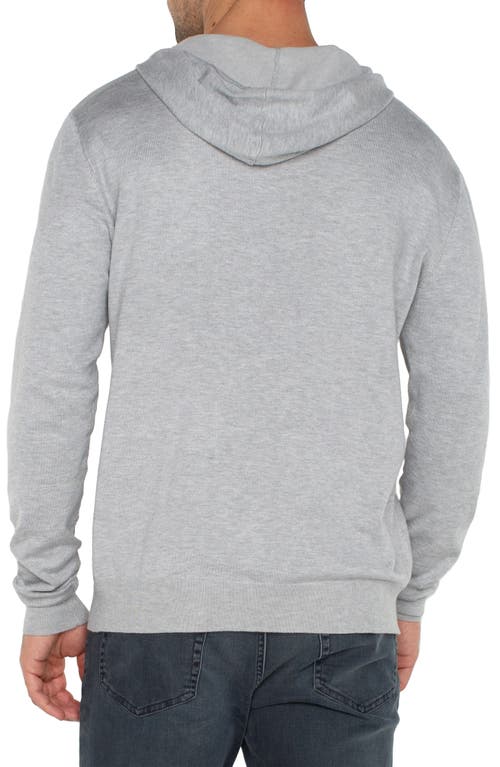 Shop Liverpool Lightweight Pullover Hoodie Sweater In Heather Grey