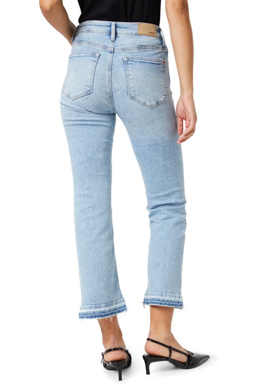 Mavi Jeans Anika High Waist Fray Hem Crop Flare Jeans In Light Flex Blue