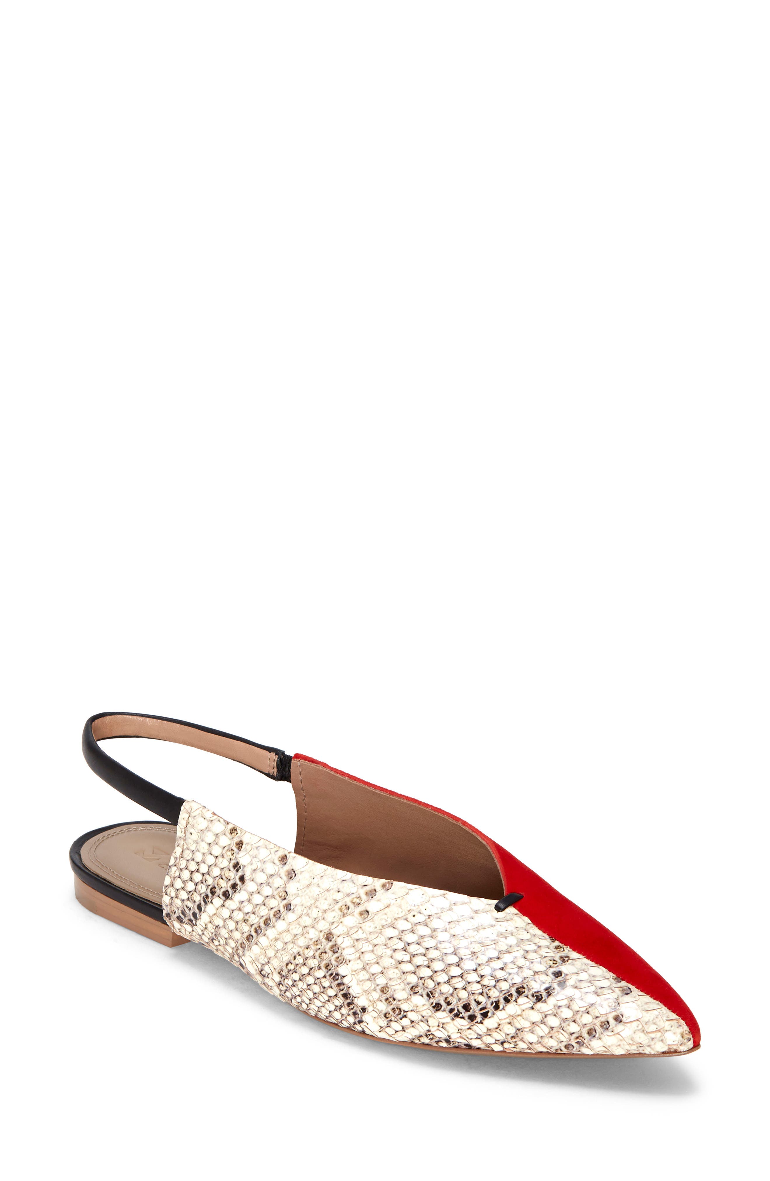 Mercedes Castillo Evetta Slingback Flat- Beige