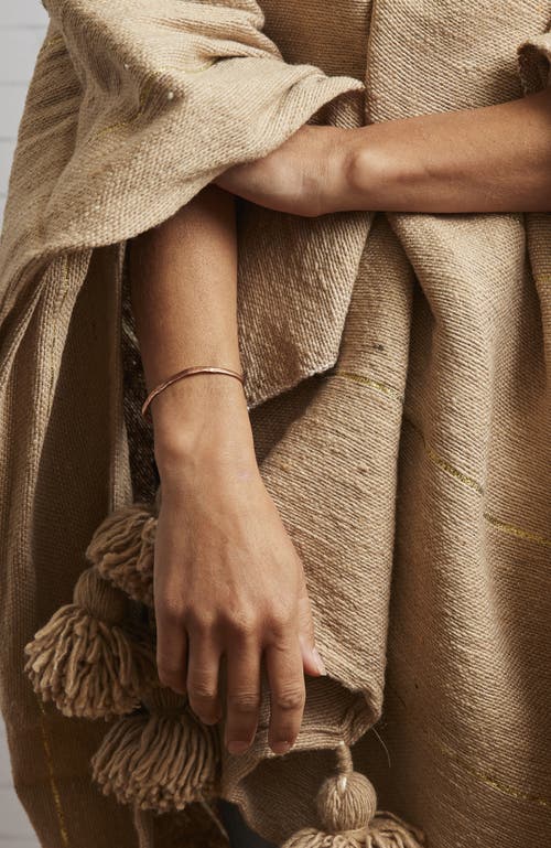 Verve Culture Moroccan Cotton Blanket In Camel