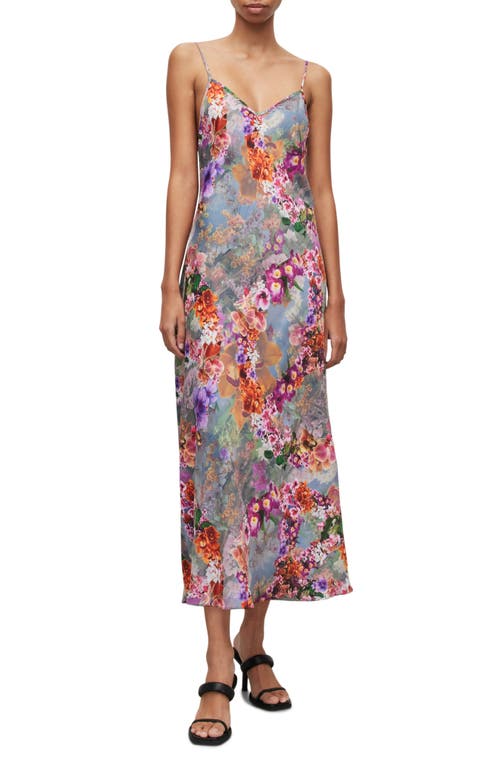 AllSaints Bryony Lucia Floral Print Slipdress in Peace Pink