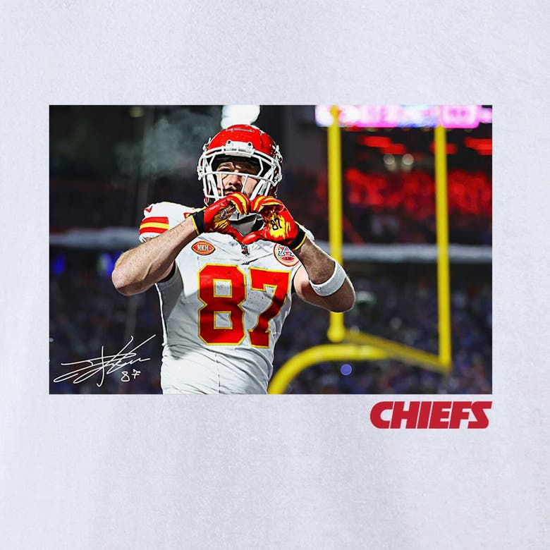 Shop Fanatics Unisex Travis Kelce White Kansas City Chiefs Player Graphic T-shirt