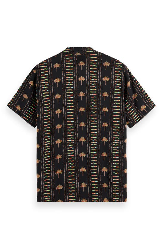 Shop Scotch & Soda Palm Tree Print Camp Shirt In Palmtree Hawaii Aop