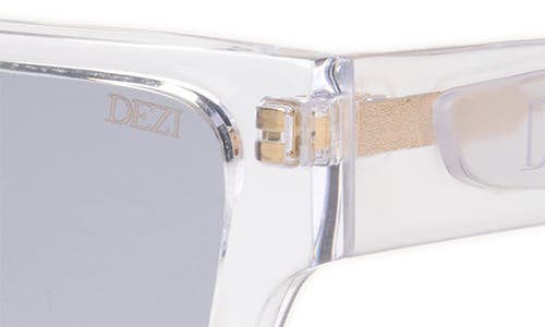 Dezi X Monet Slick 55mm Square Sunglasses In Icy/silver Chrome