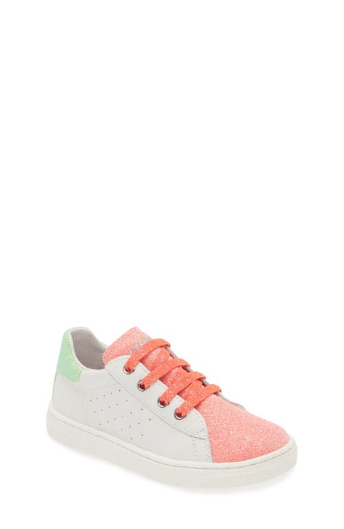 Shop Naturino Hasselt Zip Sneaker In White-pink-yellow