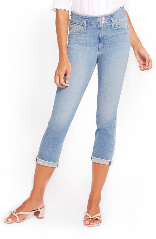 Nydj Chloe Hollywood Frayed Capri Jeans In Mesmerize
