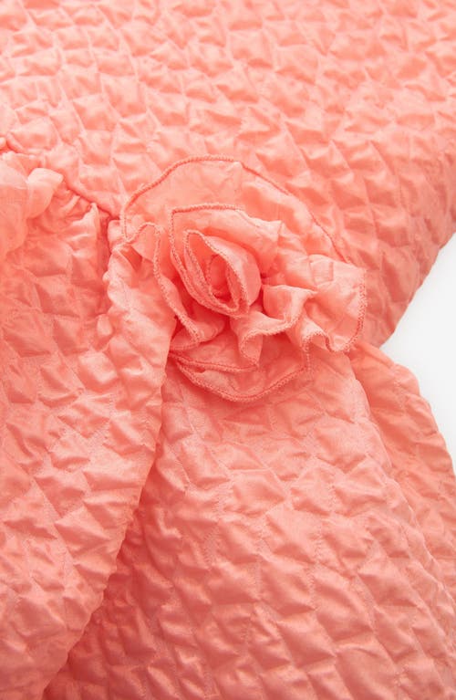 Shop Baker By Ted Baker Kids' Textured 3d Flower Dress In Apricot