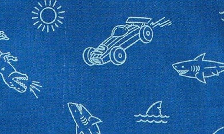 Shop Tucker + Tate Print Short Sleeve Cotton Shirt & Shorts Set In Blue Memory Sketchbook