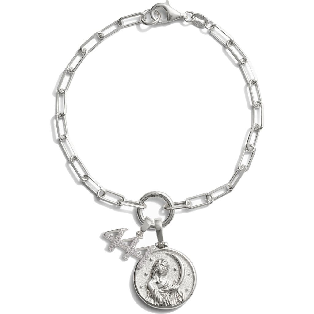 Awe Inspired Divine Intuition Charm Bracelet In 444 - Sterling Silver