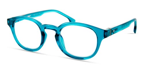 Shop One:1 Bodoni Reading Glasses In Turquoise