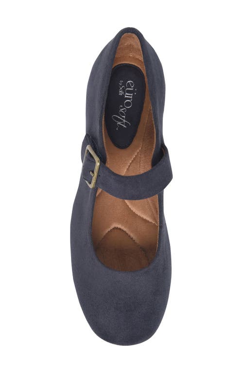 Eurosoft Kendal Mary Jane Flat In Navy Suede
