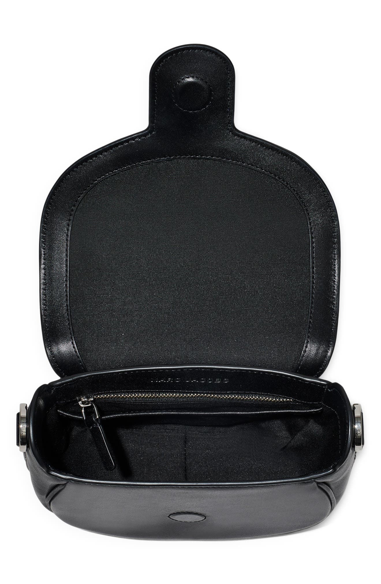 The J Marc Small Leather Saddle Bag in Black - Marc Jacobs