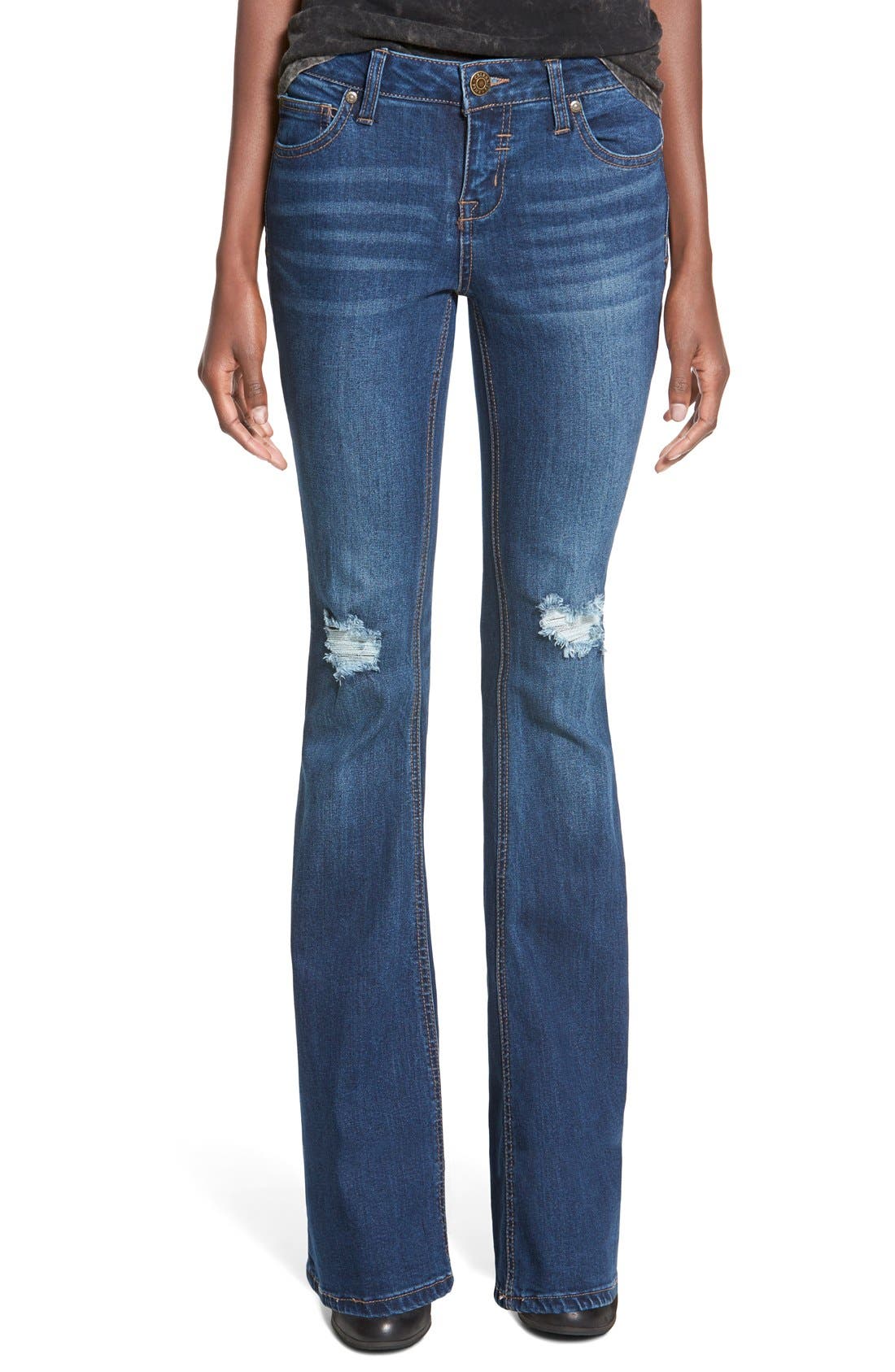 celebrity pink high rise flare jeans