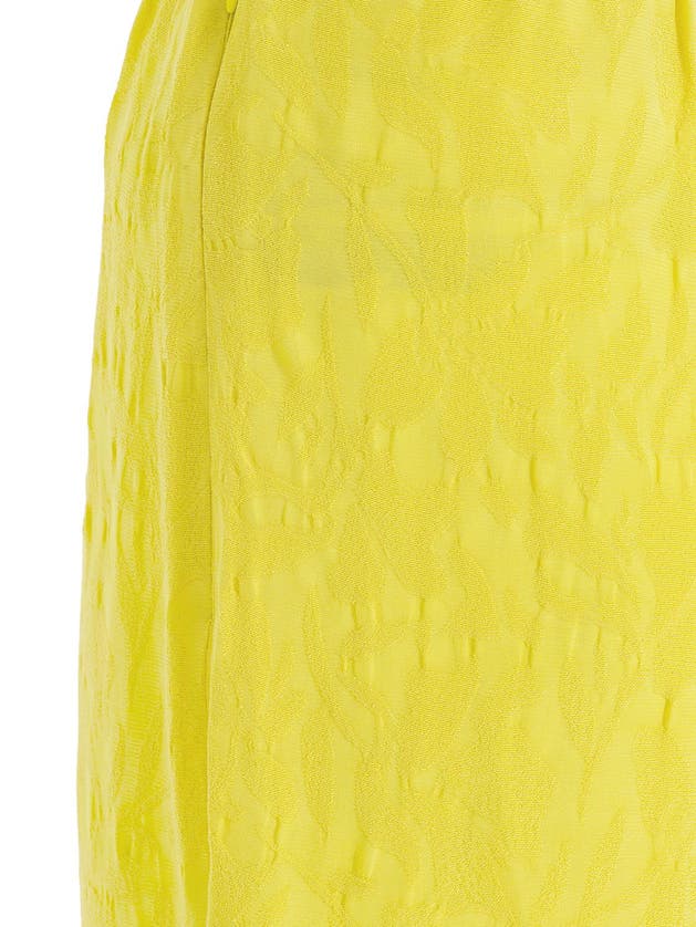 Shop Nocturne Jacquard Flare Pants In Yellow