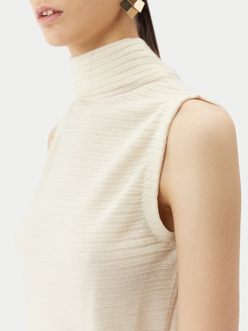 Gobi Mongolian Cashmere Lightweight Cashmere Silk Turtleneck In Marshmallow