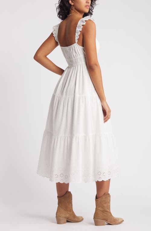 Shop Bp. Smocked Cotton Sundress In White Blanc