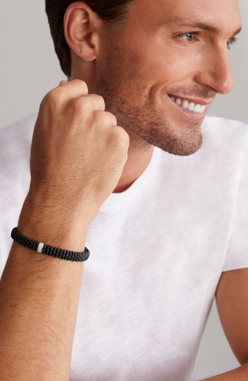 Lagos Black Caviar Pavé Diamond Station Bracelet In Black