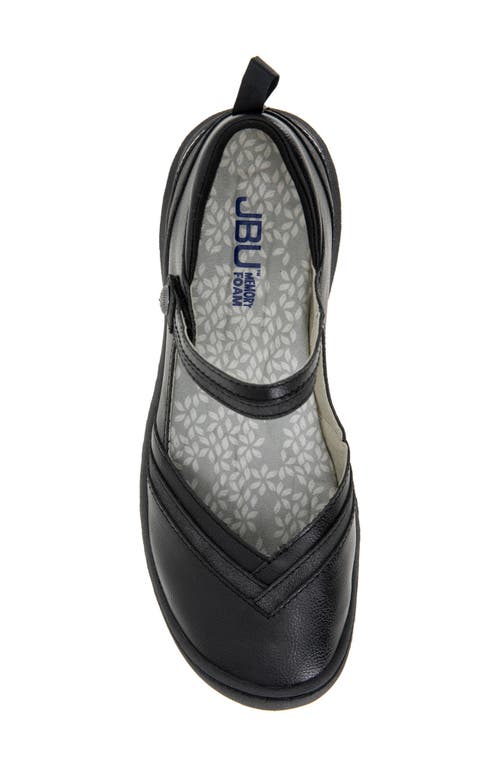 Jbu Raven Mary Jane Flat In Black/shimmer