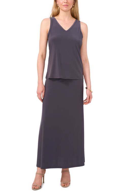 Vince Camuto V-neck Split Back Tank In Charcoal 021
