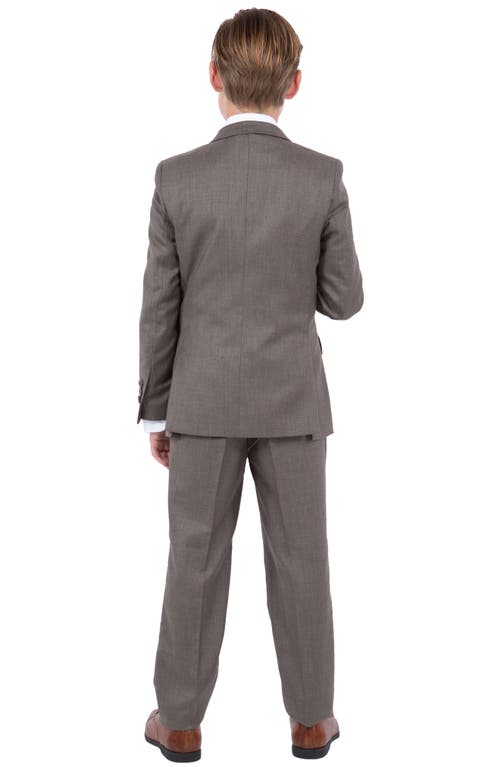 Shop Perry Ellis Kids' Cocoa Five-piece Sharkskin Suit