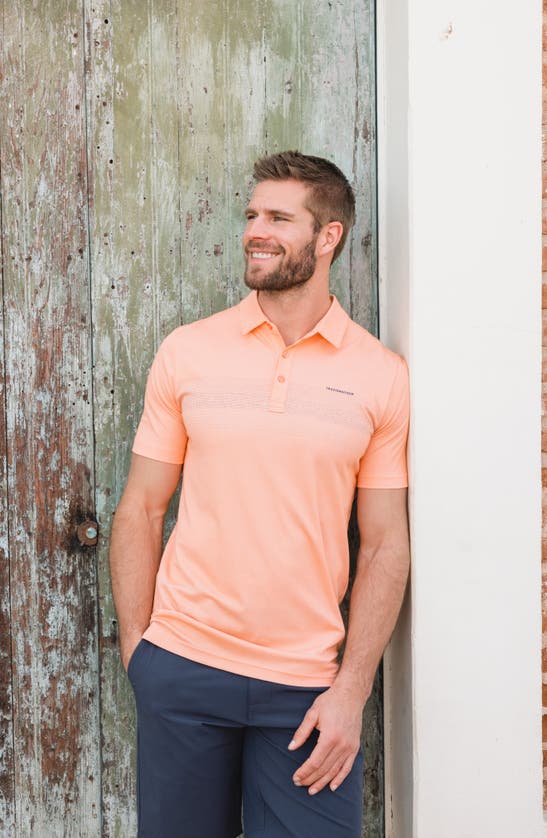 Shop Travis Mathew Travismathew Mesa Central Piqué Polo In Heather Melon