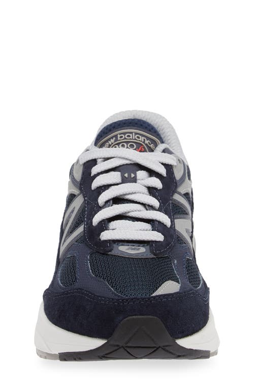 New Balance Kids' 990v6 Sneaker In Navy/silver