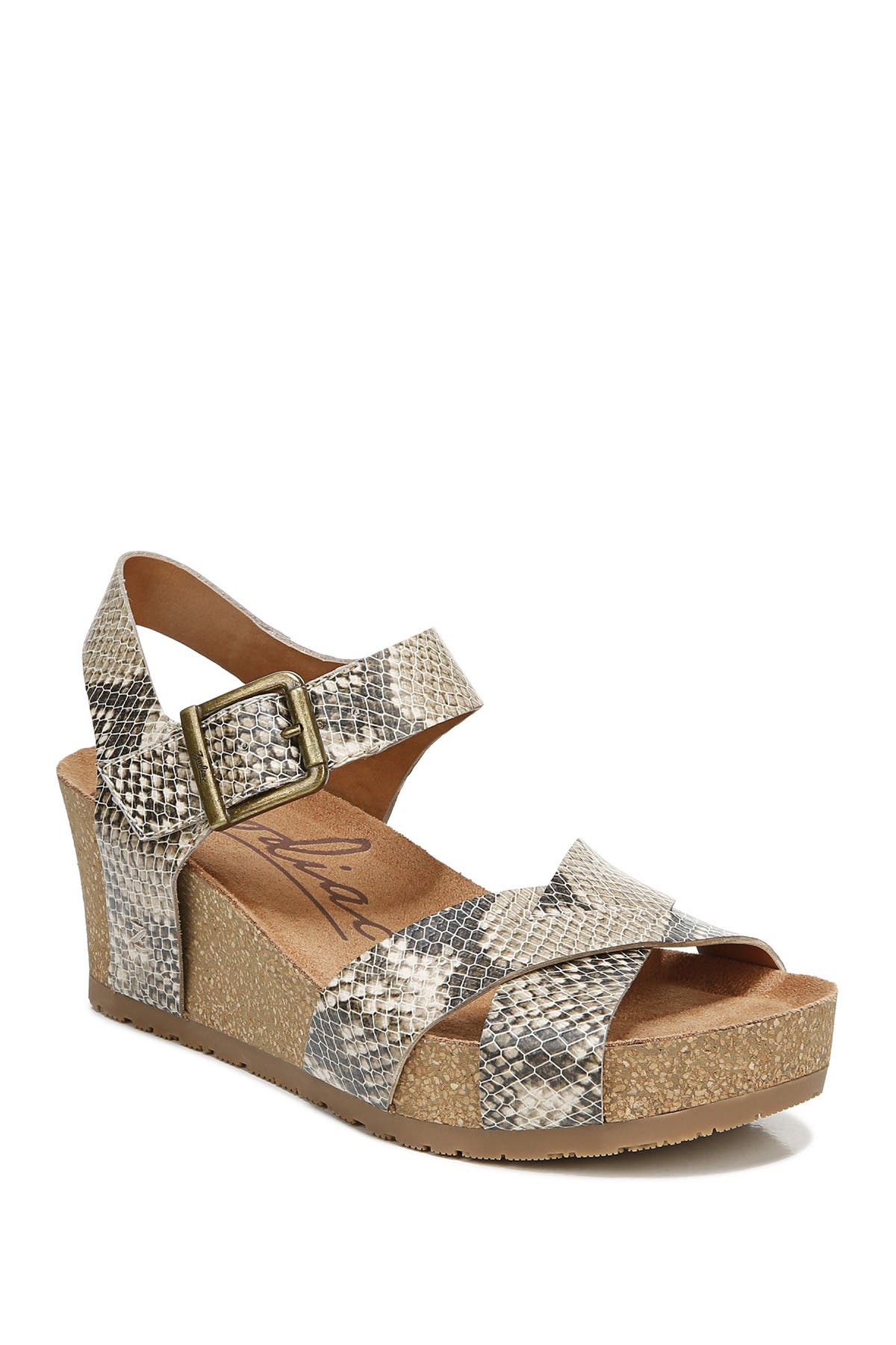 snakeskin platform wedges