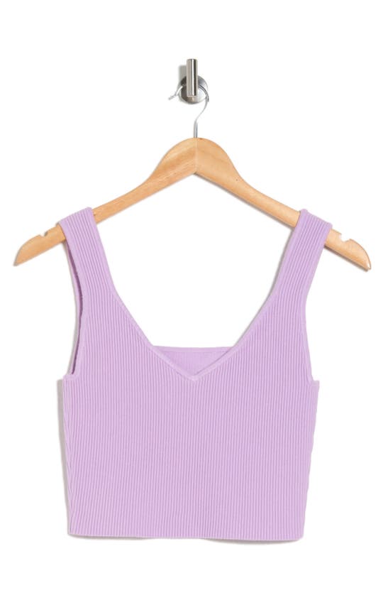 Abound Reversible Rib Crop Sweater Tank In Pink Gale