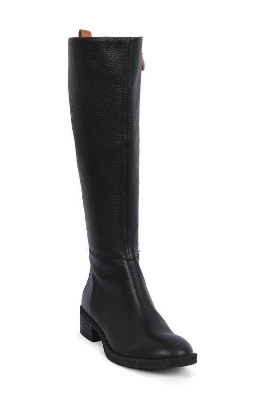 Gentle Souls By Kenneth Cole Brandon Lug Sole Knee High Boot In Black