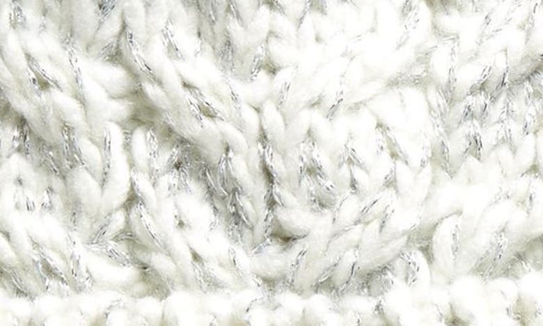 CAPELLI NEW YORK CAPELLI NEW YORK KIDS' CHUNKY CABLE STITCH POMPOM HAT & GLOVES SET