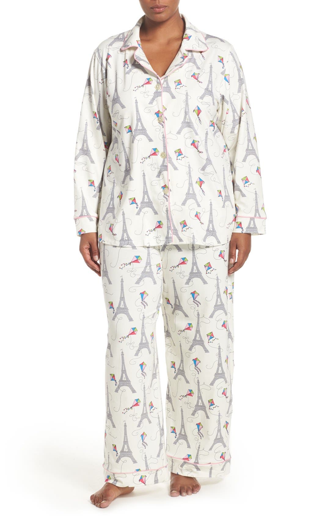BedHead Print Stretch Cotton Pajamas (Plus Size) Nordstrom