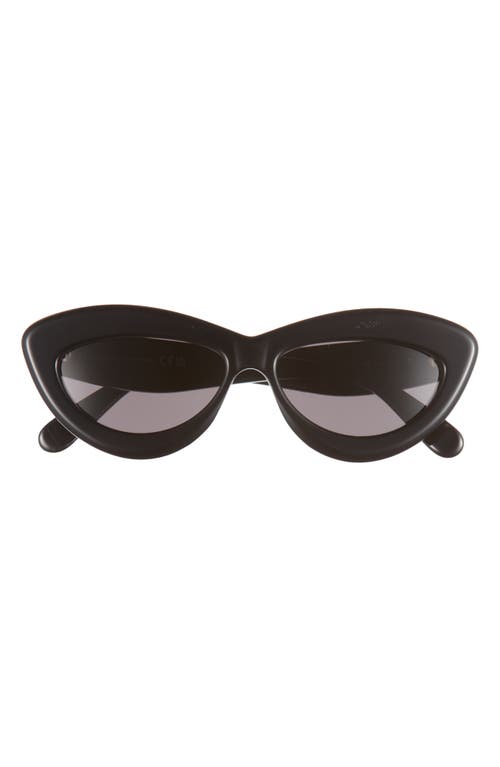 Loewe Curvy 54mm Cat Eye Sunglasses In Black