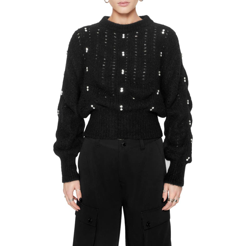 Rebecca Minkoff Cecilia Alpaca Blend Sweater In True Black