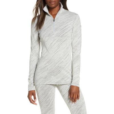 Icebreaker 250 Vertex Merino Wool Half Zip Base Layer Top, White