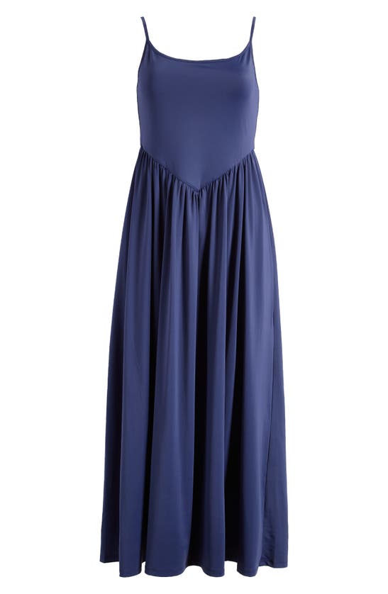 Charles Henry Cami Midi Dress In Blue