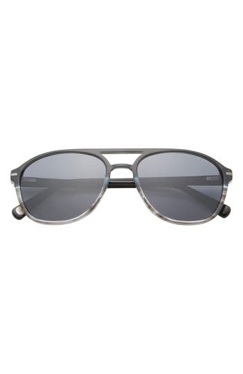 Ted Baker London 57mm Polarized Aviator Sunglasses In Gray