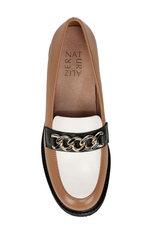 Shop Naturalizer Desi Lug Sole Loafer In Cafe/white/black Leather