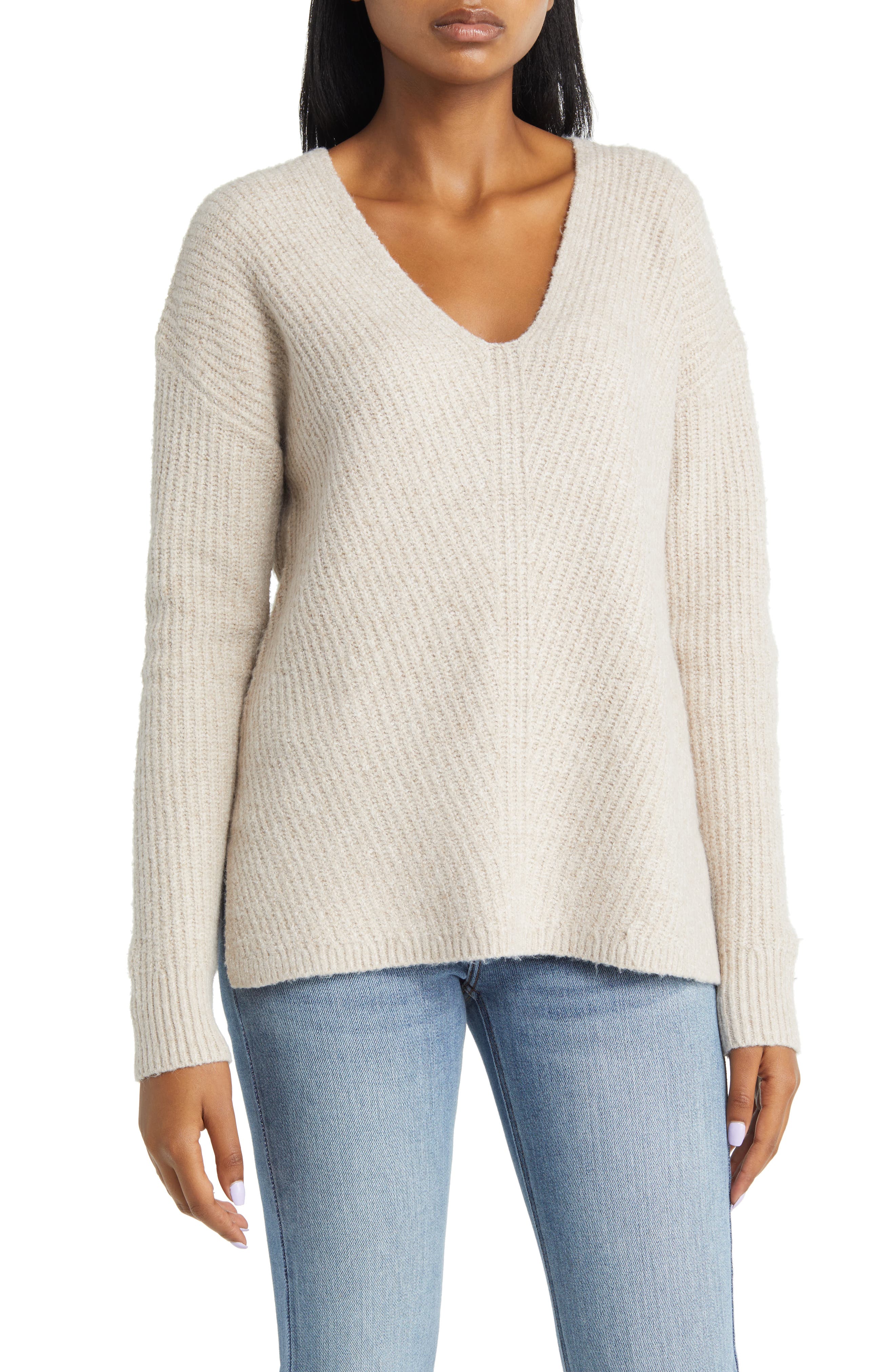 womens heather oatmeal sweater | Nordstrom