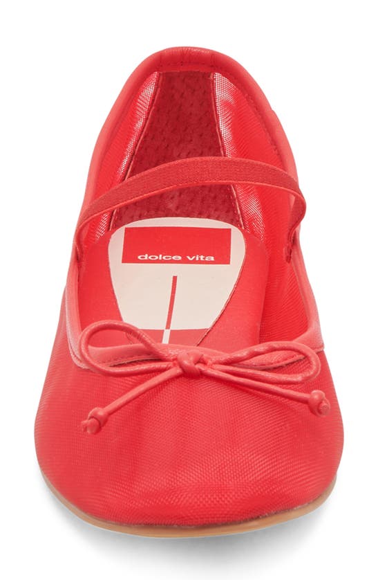 Shop Dolce Vita Cadel Mary Jane Flat In Red Mesh