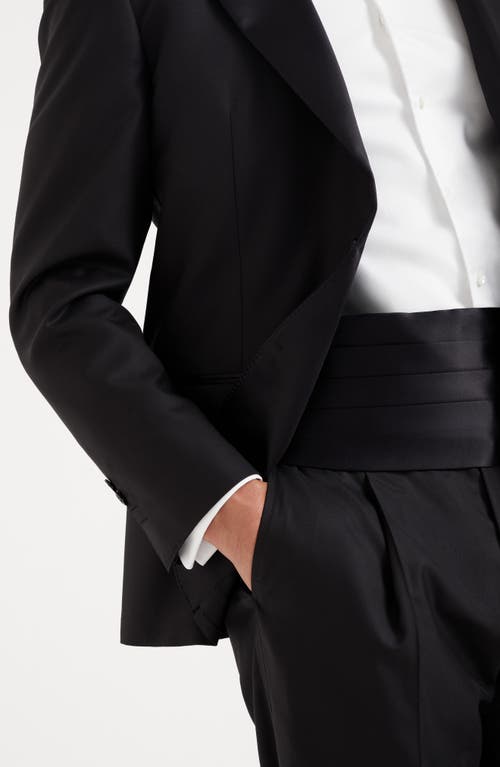 Shop Brunello Cucinelli Silk And Cotton Satin Cummerbund In Black